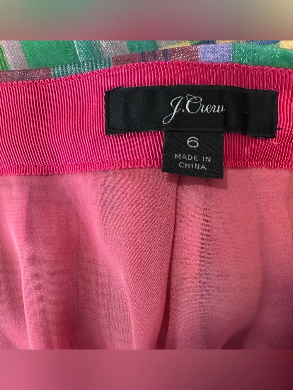 J. Crew Women’s Multicolored Shimmery Pleated Plaid Skirt L3614